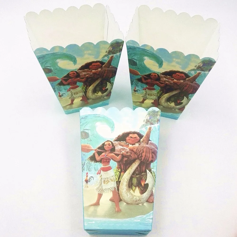 6 шт./компл. забавный моана детские принадлежности для дня рождения коробка
