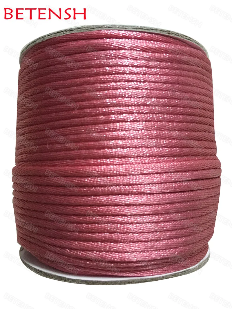 Нейлоновый шнур Lt Mauve 2 мм + фурнитура для ювелирных изделий DIY аксессуары атласная