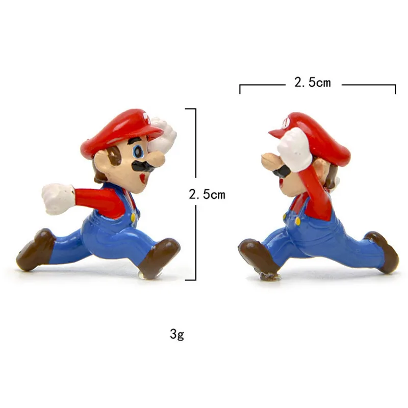 8 шт./лот мини Super Mario Bros Рисунок Марио пуля Гриб черепаха стены и ПВХ фигурку