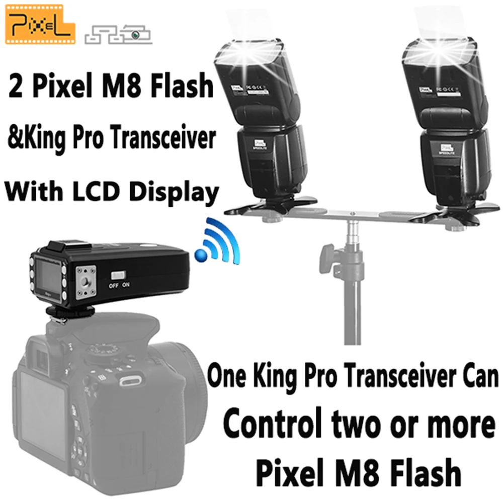 Pixel M8 универсальный фонарик для вспышки и KING PRO Беспроводной TTL триггер Canon 60D 1100D