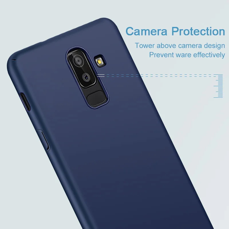 For Samsung Galaxy J8 case iMAK Jazz Slim SKin Tactility Hard Phone Screen protector Film |