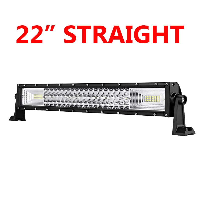Oslamp 2" 34" 4" 50" 3 ряда прямой светодиодный светильник Бар Offroad Combo Луч светодиодный рабочий светильник для детей возрастом от 12v 24v для грузовиков, внедорожников, квадроциклов, наводненных 4x4 светодиодный бар - Цвет: 22inch no switch