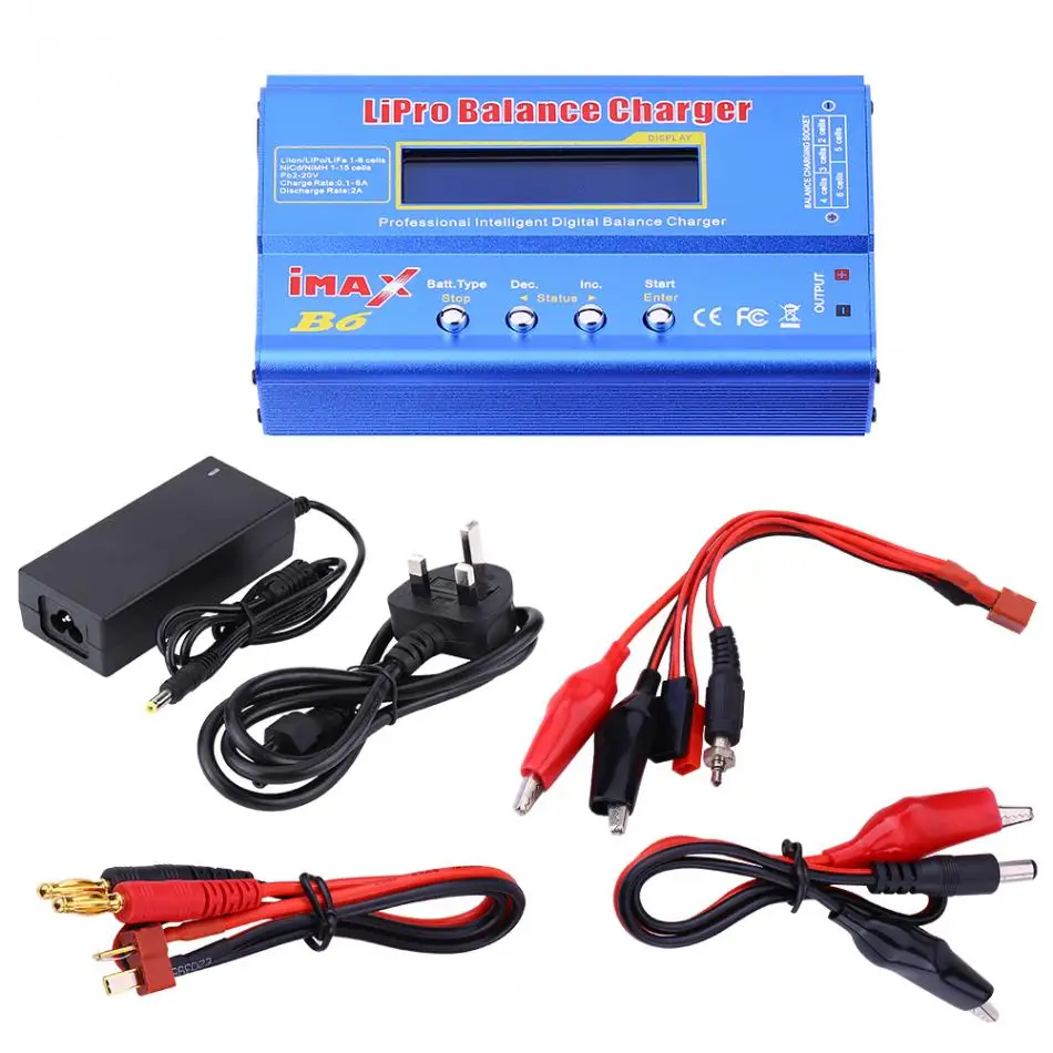 3 типа RC 80W 1 6S зарядное устройство для зарядки Lipo NiMH NiCd Батарея + 12V 5A адаптер