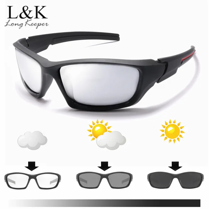 

2019 Brand Design Photochromic Polarized Sunglasses Men Women Chameleon Discoloration Sun Glasses Square Driving Gafas Ciclismo