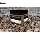 Алмазная 5D Вышивка сделай сам, полная вышивка квадратными и круглыми стразами, Мекка, мусульманская мечеть, Кааба, вышивка крестиком, мозаика, картина из страз, декоративное искусство