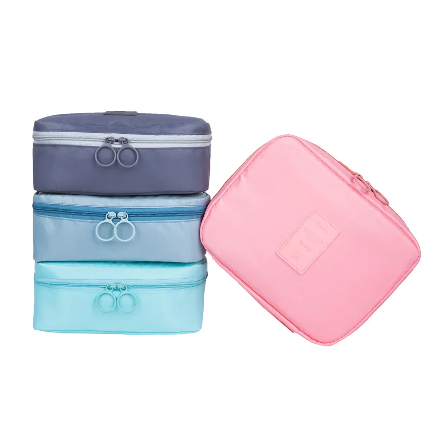 Женская дорожная косметичка в полоску сумка для макияжа женская сумочка на