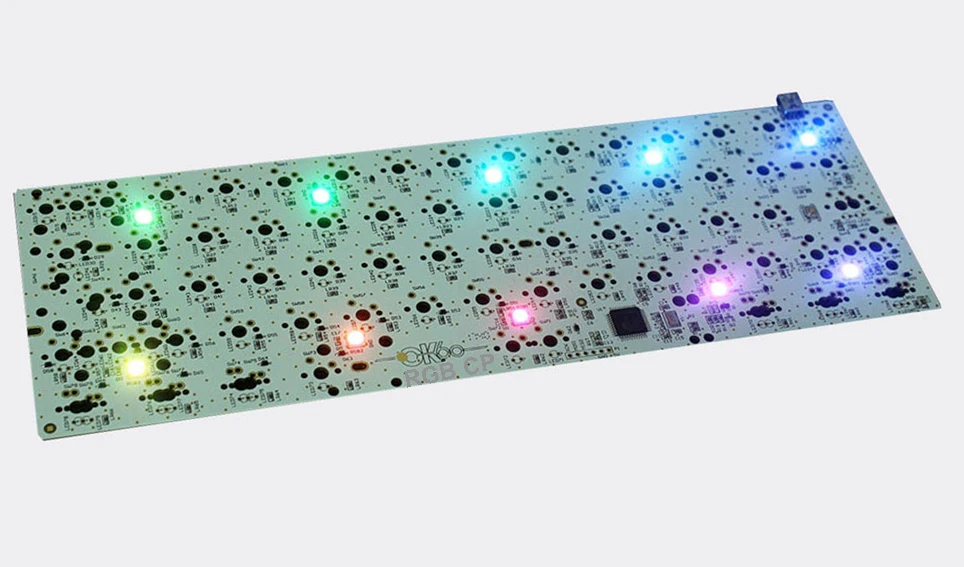 GH60 механическая клавиатура полностью в сборе со светодиодной подсветкой и RGB под растущим перепрограммируемым по прошивке QMK