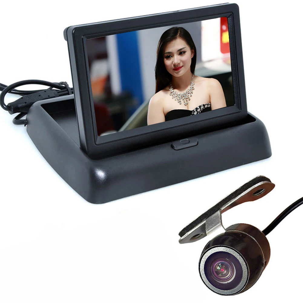 Новый высокое разрешение 4 3 &quotцветной TFT LCD Складной автомобильный парковочный