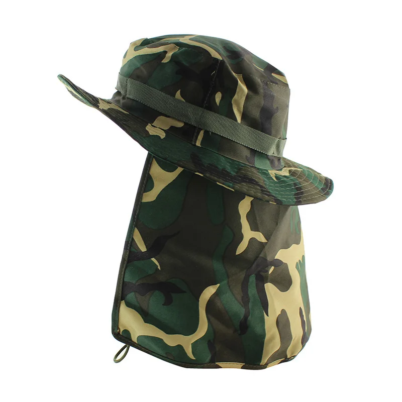 Тактические камуфляжные шапки Boonie, непальская Кепка, шапка-ведро, Военная Мужская армейская Военная Кепка для пешего туризма, рыбалки, с закрылками, UV UPF50 - Цвет: JG
