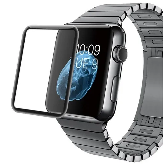 Закаленное Стекло для apple watch ремешок apple watch 4 3 наручных часов iwatch, ремешок 42 мм, 38 мм, Версия 44 мм 40 мм 3D изогнутой поверхностью, уровень твердости 9H Экран протектор