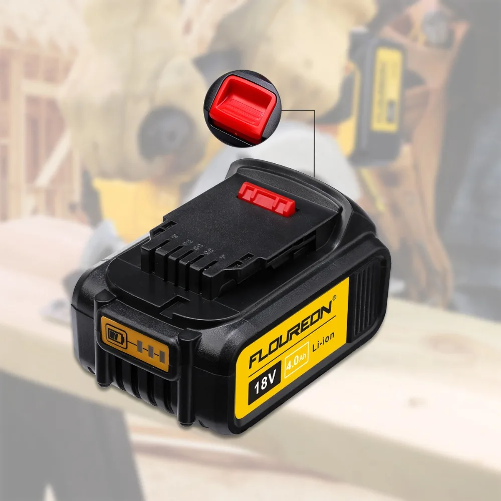 Для DeWalt 18V 4000mAh электроинструменты Замена батареи для дрели DCB200 DCB181 DCB182 DCB204 2 литий