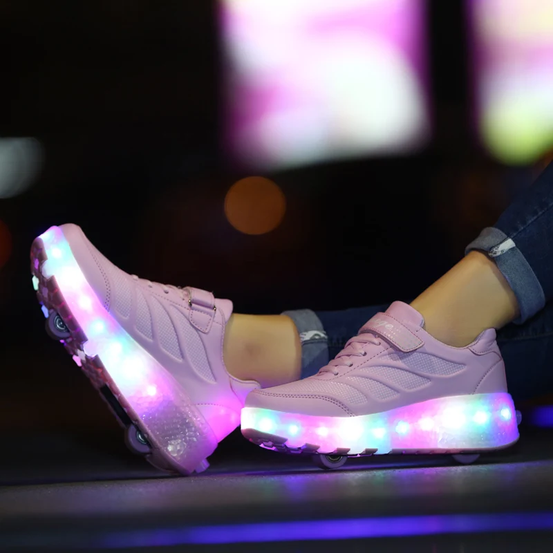 Heelys кроссовки детские светящиеся кроссовки с колесами детская обувь Роликовые коньки обувь колеса детские кроссовки для мальчиков и девочек