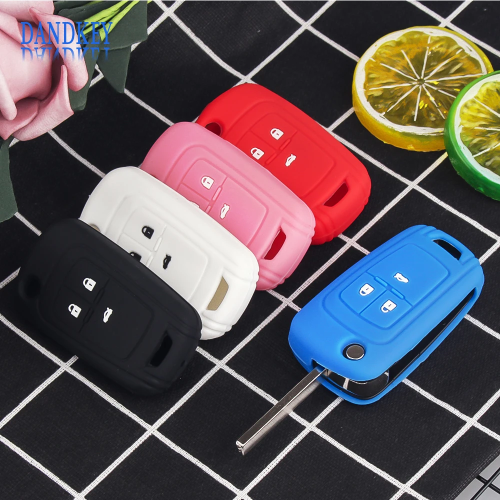 Dandkey 3 BT Silicone Car Key Cover Case For Chevrolet Cruze Aveo Buick Opel Corsa Antara Zafira Meriva Insignia Flip Remote | Автомобили