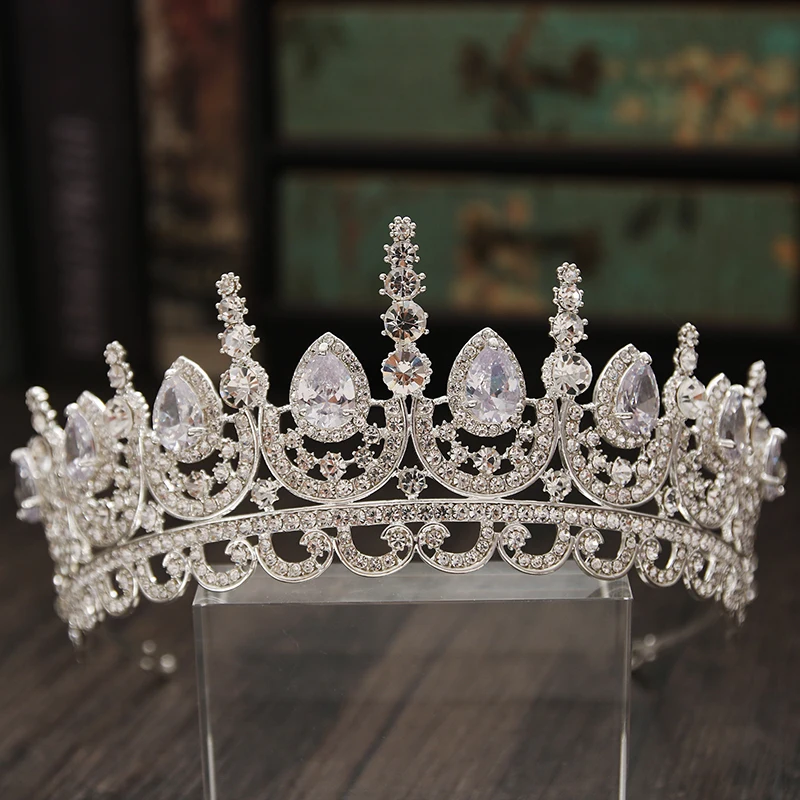 Diarios de noiva Nupcial Flor водяная капля Cor Prata Strass Noiva комплект из 3 предметов Colar Brincos Conjunto De Joias de Casamento