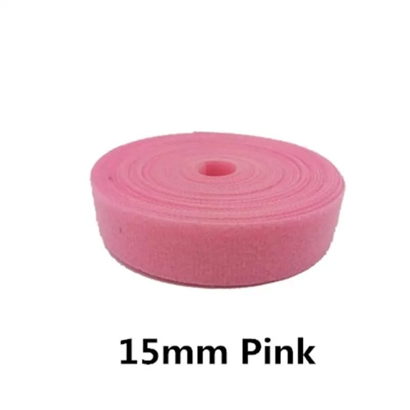 Pink 1.5cm X 3M Волшебная Стикеры NylonHooks петли клейкая крепежная лента к спине Self швейные принадлежности "сделай сам" аксессуары лента-липучка «Magic Tape» 3 м 15/20 мм - Цвет: Pink 1.5cm X 3M