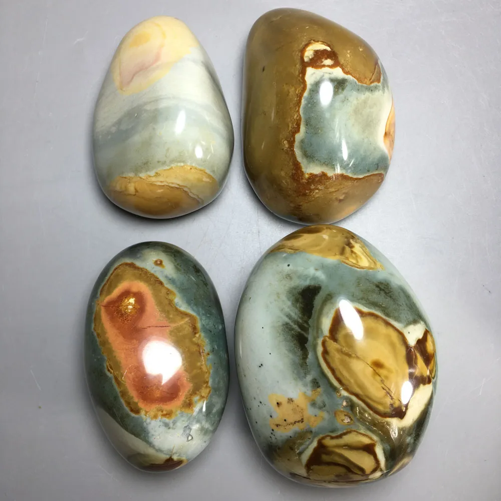 

1006g 4pcs Ocean Jasper ! RARE NATURAL OCEAN JASPER QUARTZ egg Healing