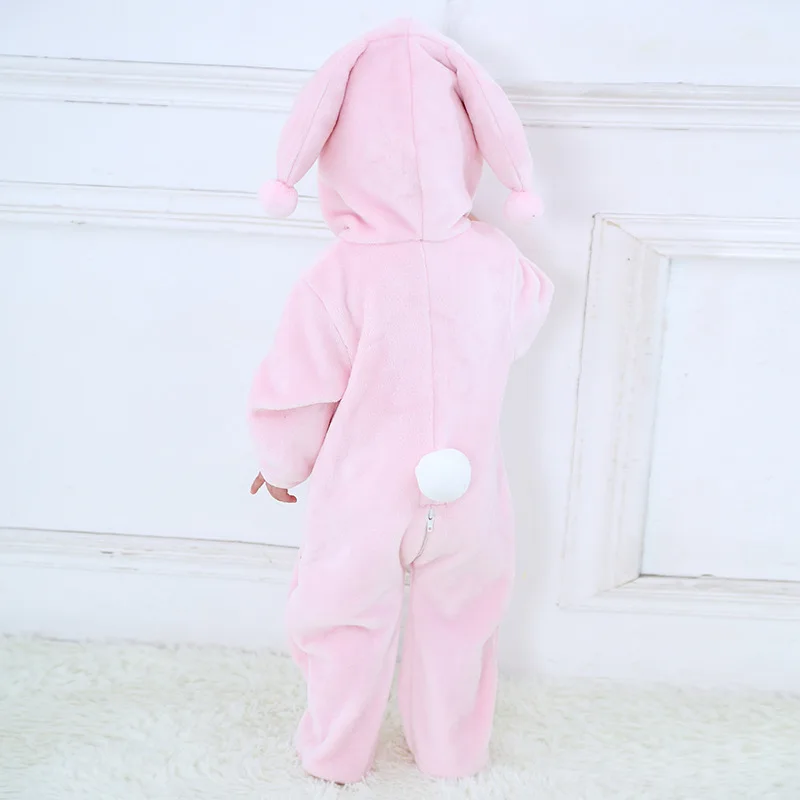 SAILEROAD Baby Girls Boys Winter Kigurumi Pajamas Cartoon Cute Rabbit Animal Onesies Kids Sleepwear Flannel Warm Jumpsuit Pijama