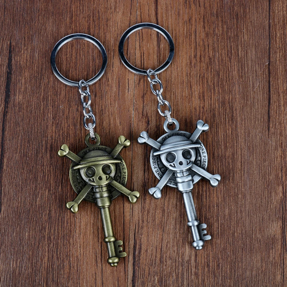 Hot Selling Diy Handmade Keyfob Metal Japan Cartoon One Piece Keychains Mokey D Luffy Hat Rudder Zoro Nami Usopp Sanji Chopper | Украшения
