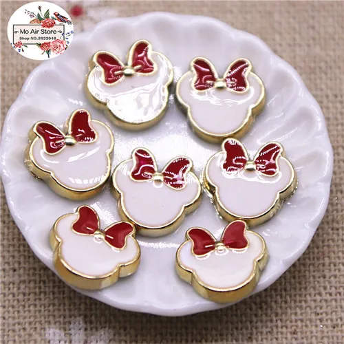 white 50pcs 50 шт 11 мм Минни деликатные белые/черные пуговицы домашний сад ремесла Кабошон Скрапбукинг DIY аксессуары - Цвет: white 50pcs