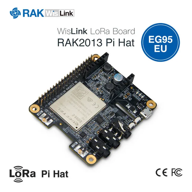 RAK2013-EG95EU RAK2245 Pi HAT LoRaWAN концентратор модуль шлюз OS WisLink LoRa плата с Raspberry Pi на основе SX1301 gps антенна Q193 - Цвет: RAK2013-EG95EU