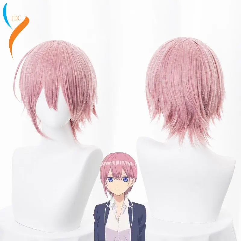 Парик для косплея no Hanayome Ichika Nakano с короткими прямыми синтетическими волосами
