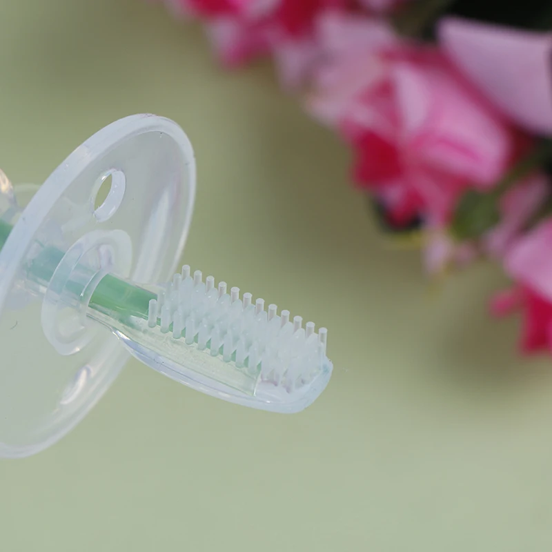1 шт. Мягкая силиконовая детская учебная зубная щетка для ухода за полостью рта