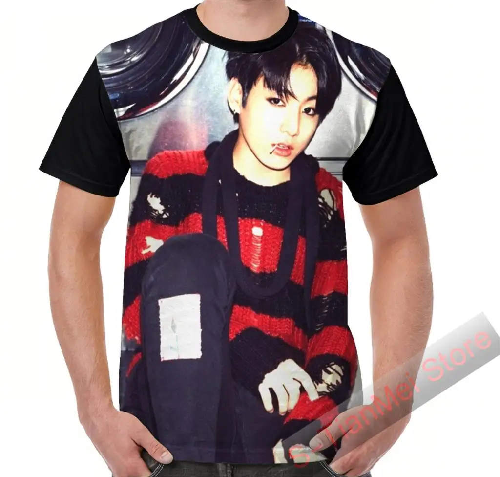 Футболка с графическим принтом jungkook для мужчин и женщин смешная Повседневная