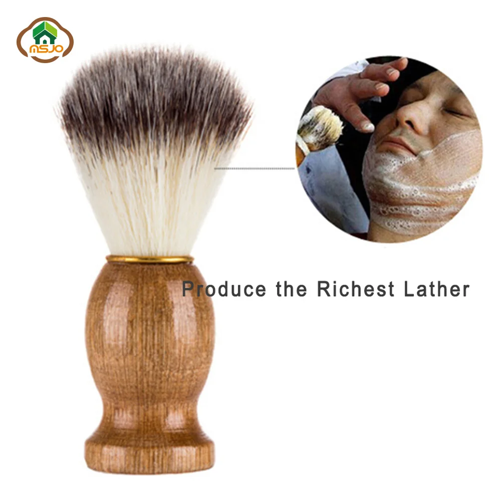 MSJO Beard Brush Shaving 1PC Men Soft Bristles Hairdresser Cleaner Badger Salon Facial Appliance Clean Tool | Дом и сад