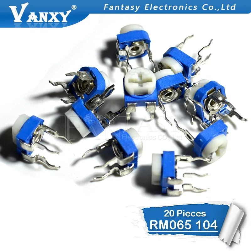 20 шт. Подстроечный резистор RM065 100K Ом 104|variable resistor|trimmer potentiometertrimpot trimmer |