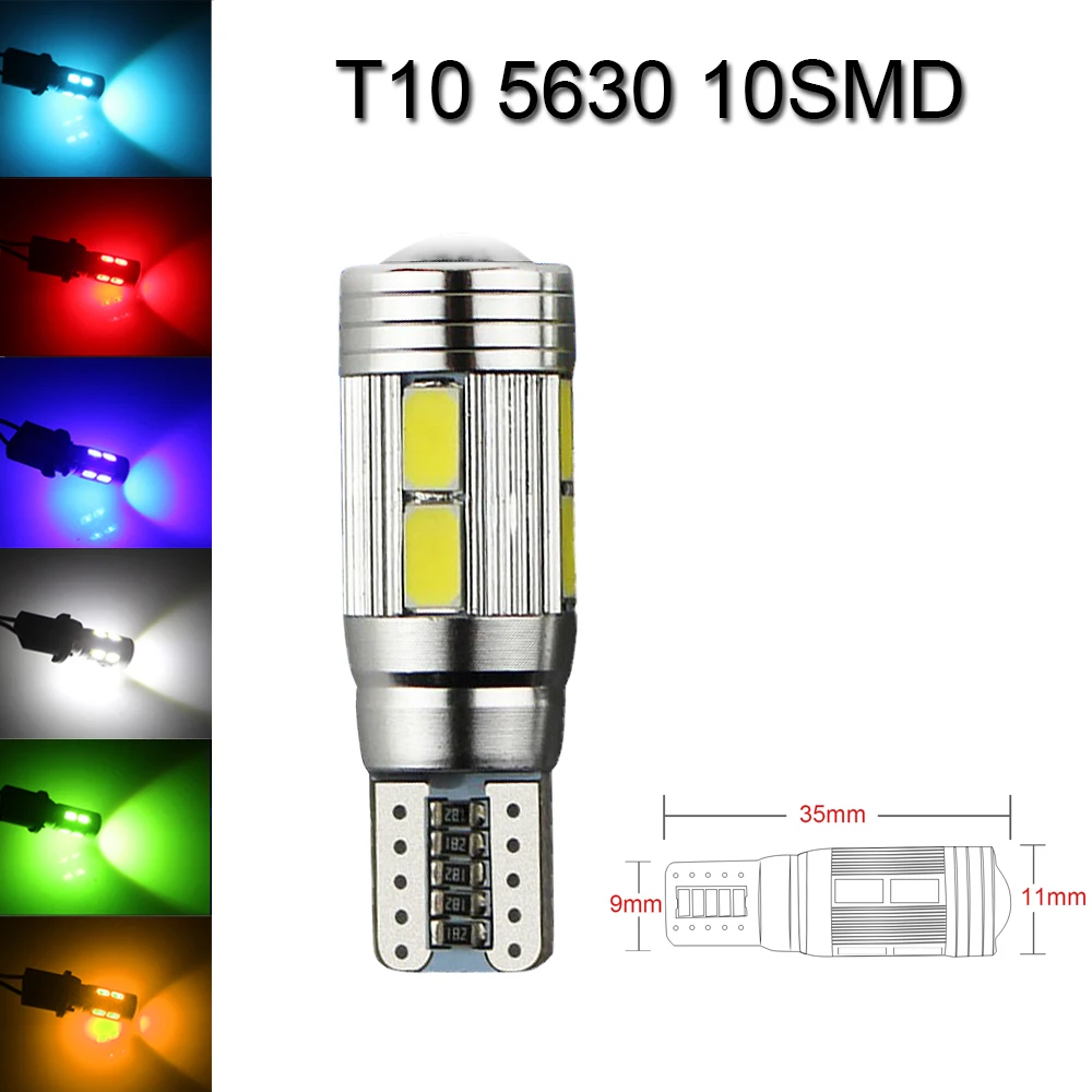 Стайлинга автомобилей T10 LED 194 W5W Canbus 10 SMD 5630 5730 Светодиодная лампа Нет Ошибка