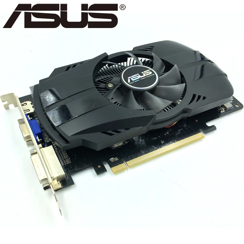 Видеокарта ASUS HD 7770 1 ГБ 750 бит GDDR5 графические карты для ATI Radeon HD7770 VGA б/у эквивалент