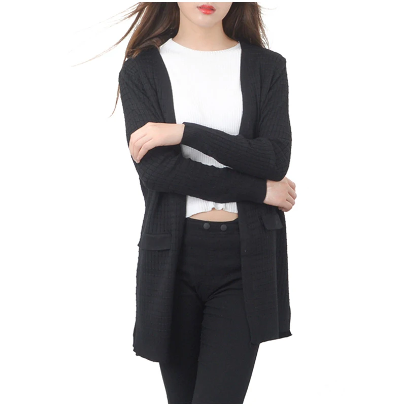 Women Knitted Long Cardigan 2017 Fashion Spring Autumn Casual Sweater Coat Loose Jacket Outwear Top Blue |