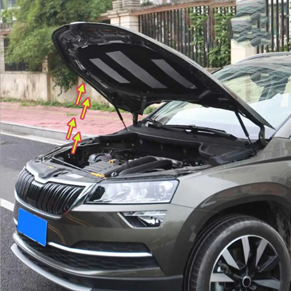 2 шт./компл. для Skoda Karoq автомобиля Установите передний капот подъем капот двигателя крышка гидравлический стержень, пружинный упор ударный бар