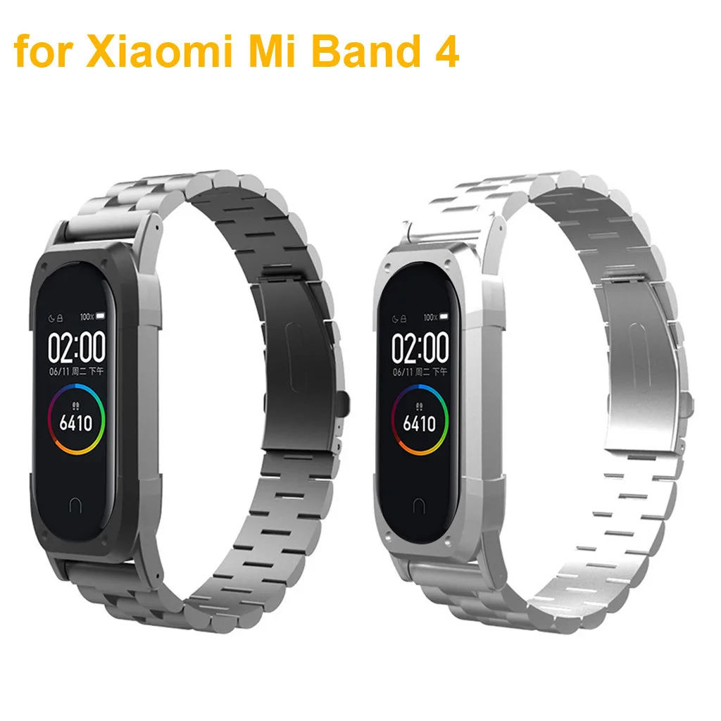 Модные Простые аксессуары для часов Xiaomi Mi Band 4 сменный Браслет из нержавеющей