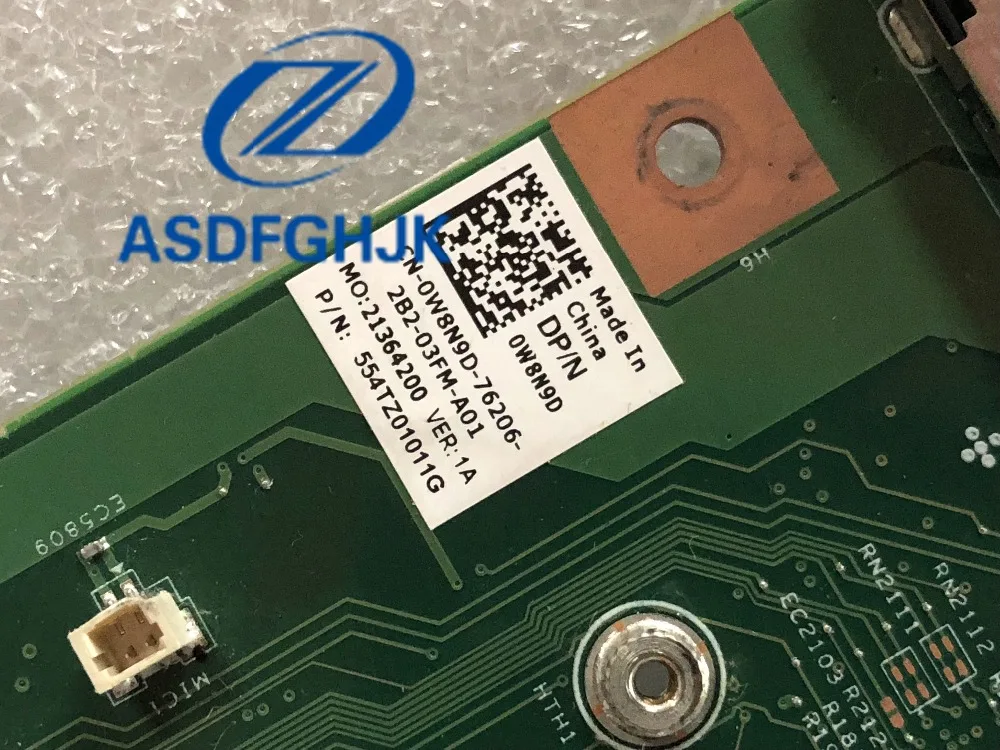 Для Dell Inspiron 3520 Материнская плата ноутбука CN 0W8N9D W8N9D DV15 МЛК MB 11280 1 MXRD2 REV:A00 DDR3 100%
