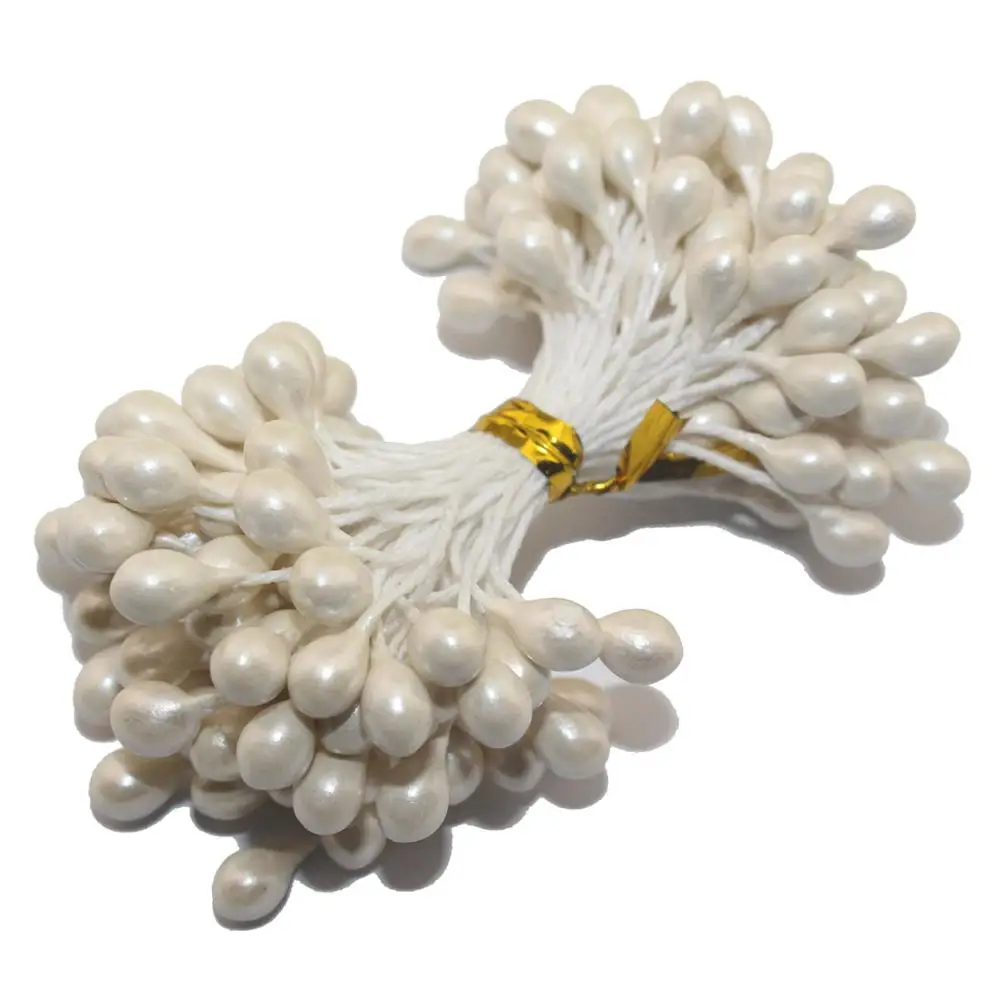 5mm Pearl 75PCS CCINEE белый цвет цветок тычинки розы 1 мм/3 мм/5 мм для украшения торта/ремесла/нейлон цветок DIY подарок аксессуары - Цвет: 5mm Pearl 75PCS
