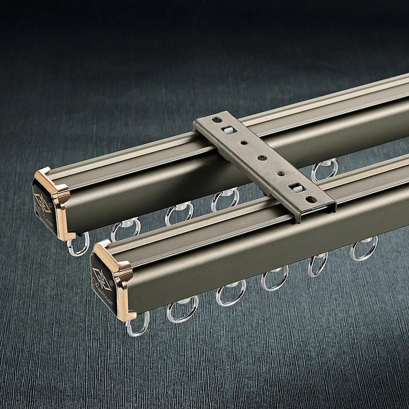 Тяжелая дорожка для эркера бесшумная занавеска из алюминиевого сплава