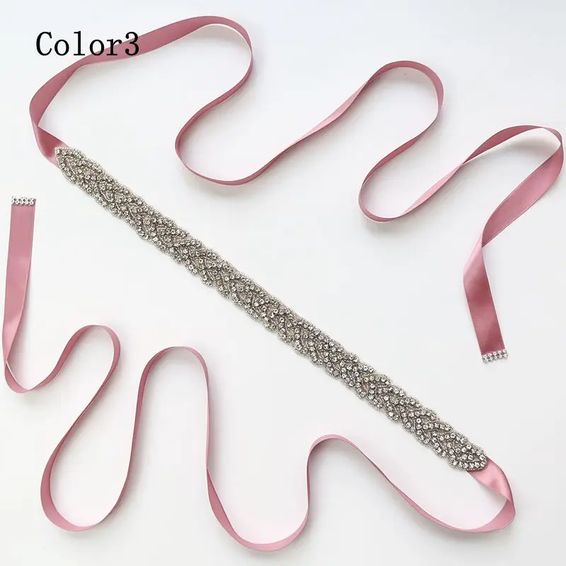 Color3 Лидер продаж, свадебное платье со стразами, пояс, аксессуары для невесты, подружки невесты, пояса, ремни для свадебного платья - Цвет: Color3