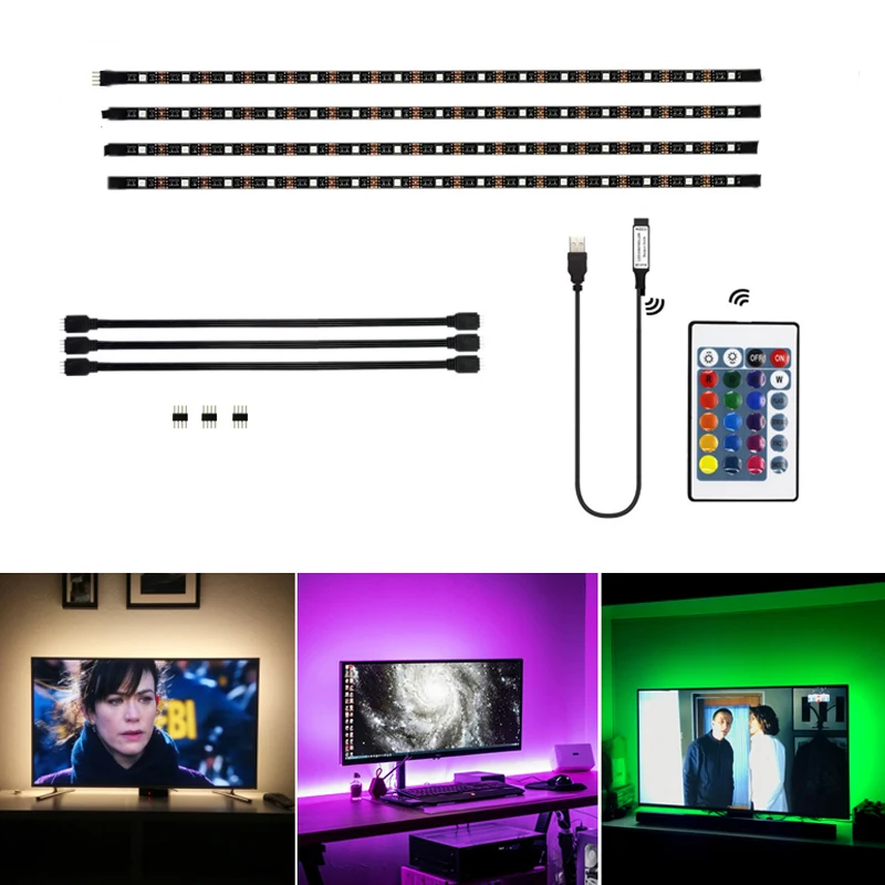 Светодиодные полосы света для 40 60 &quotHD tv/настенное крепление ТВ СВЕТОДИОДНЫЙ