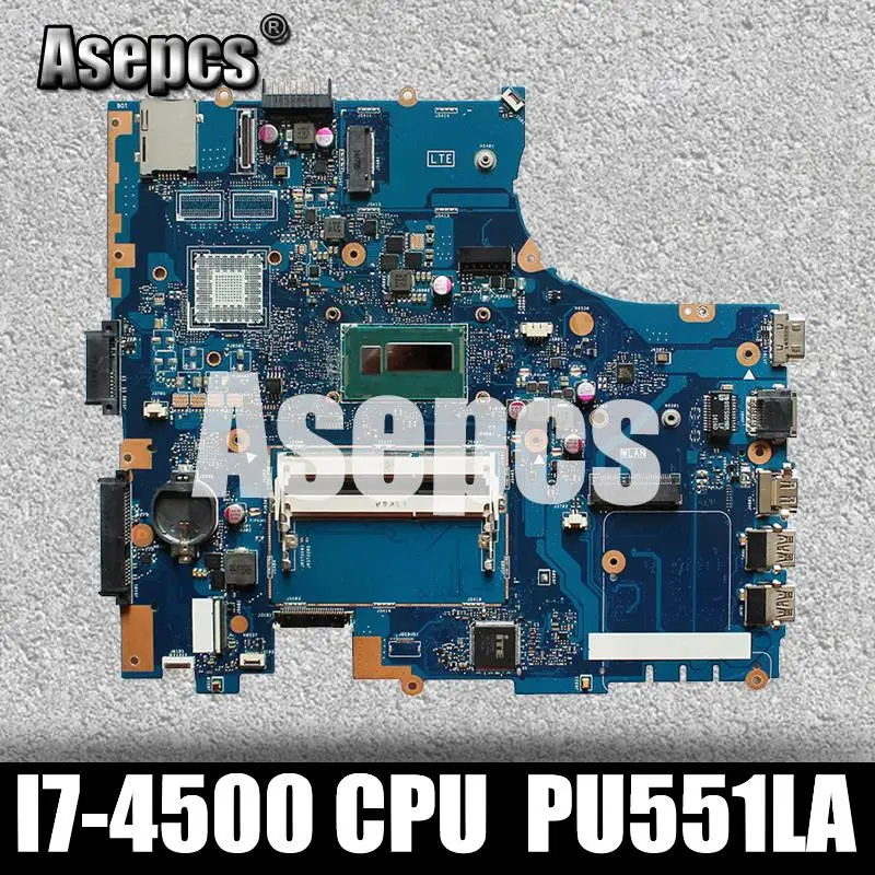 Asepcs PU551LA материнская плата для ноутбука For Asus PU551L PU551LD тест оригинальная I7 4500
