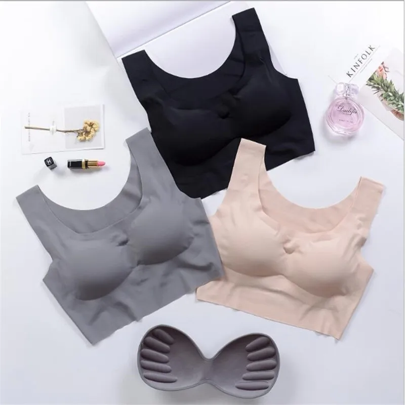 Новинка 2019 бесшовный бюстгальтер безрукавка без стального кольца ударопрочный