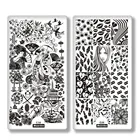 Пластины для стемпинга из нержавеющей стали, с изображением цветов, растений, фруктов, снежинок, для самостоятельного маникюра, 10 шт.