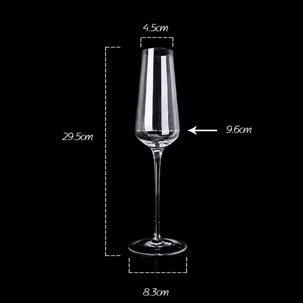 Изысканный дизайн красное вино стекло без свинца Хрустальное туба холодный