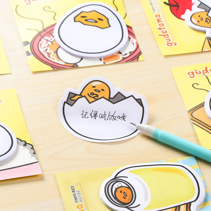 3 шт./партия, японские блокноты Gudetama, милые бумажные блокноты для заметок, kawaii канцелярские принадлежности, escolar, офисные школьные принадлежности