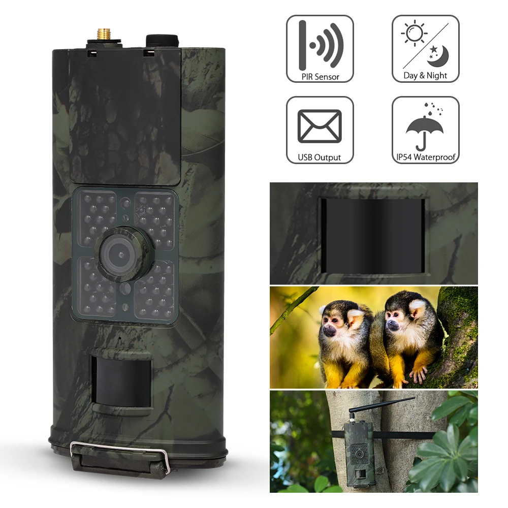 16MP 1080P 3G SMS охотничья камера GSM Открытый Дикая природа скаутинг с PIR датчиком
