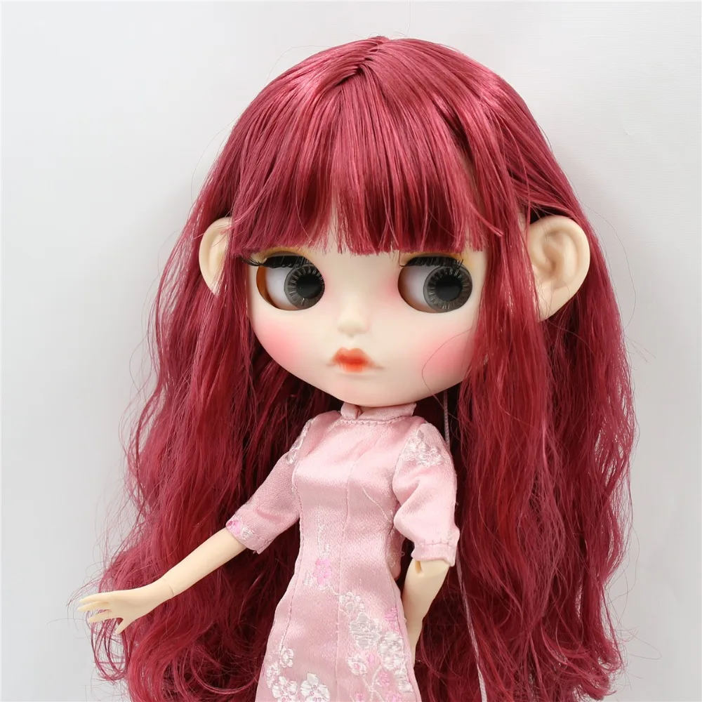 Ледяная фабрика blyth кукла 1/6 bjd белая кожа тела амаранта волосы новое матовое лицо