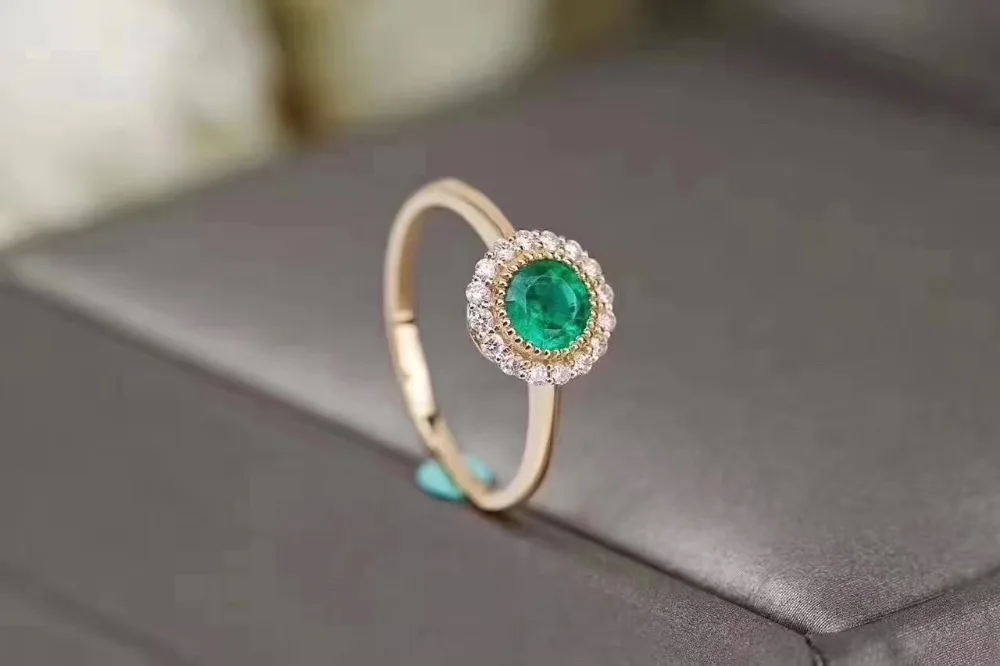 Fidelity natural 3.5mm emerald s925 sterling silver elegant fine jewelry sets for women wedding green gemstone | Украшения и
