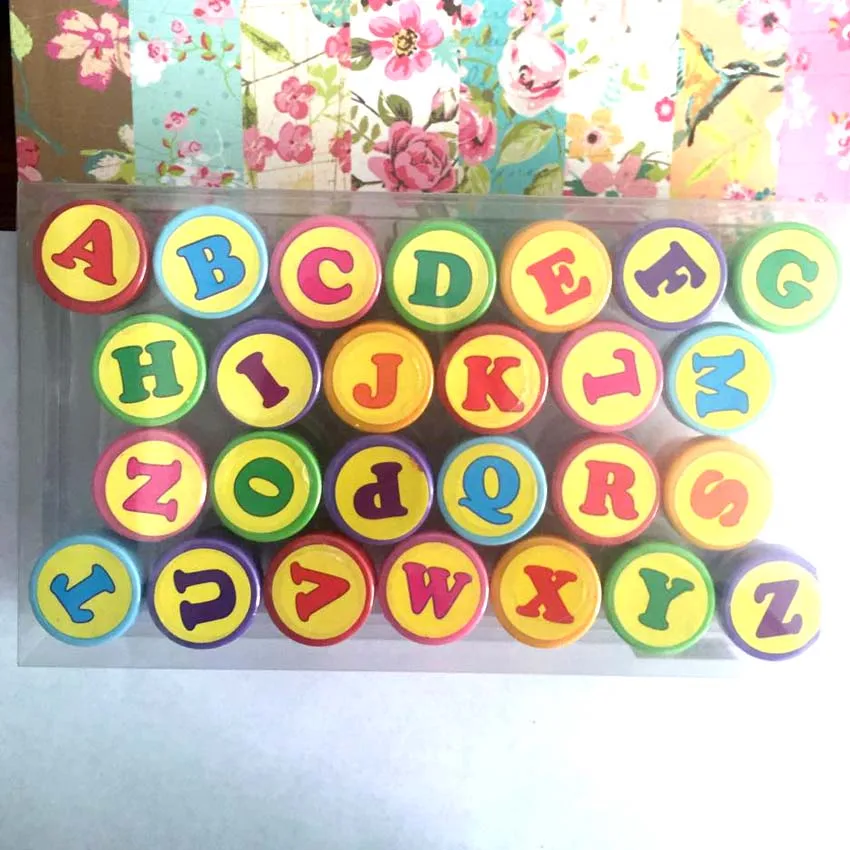 Новый 26 шт. сделай сам с изображением букв алфавита игрушечная печать наборы