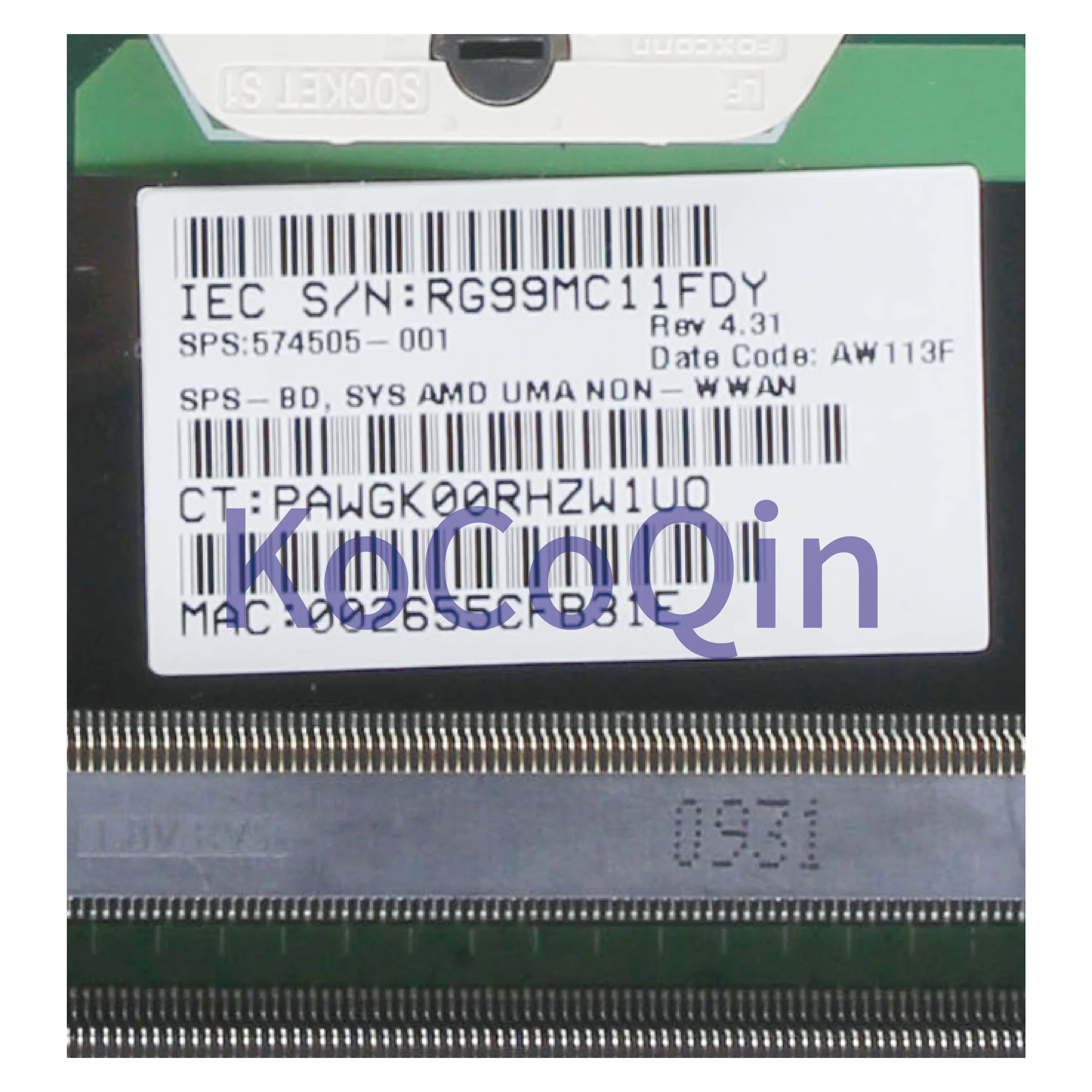KoCoQin материнская плата для ноутбука hp Probook 4415S 4515S материнская плата 574505-001 574505-501 AMD