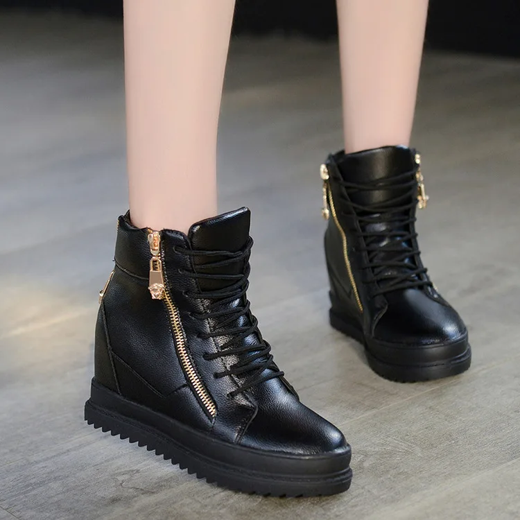 New Spring Autumn Platform Wedge Heel Boots Women Shoes With Increased Sole Female Fashion Casual Feminino | Обувь